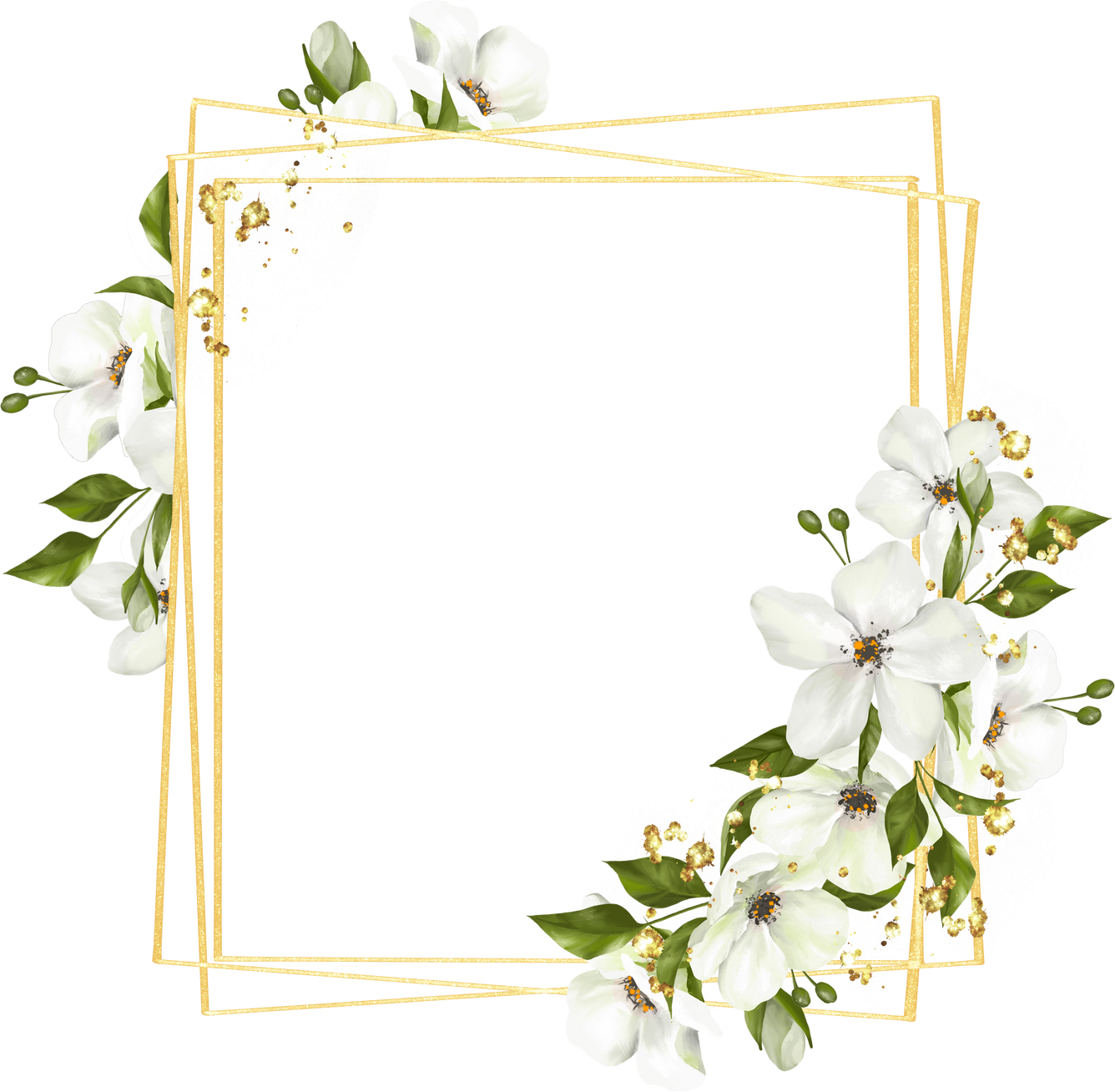 Floral Square Frame